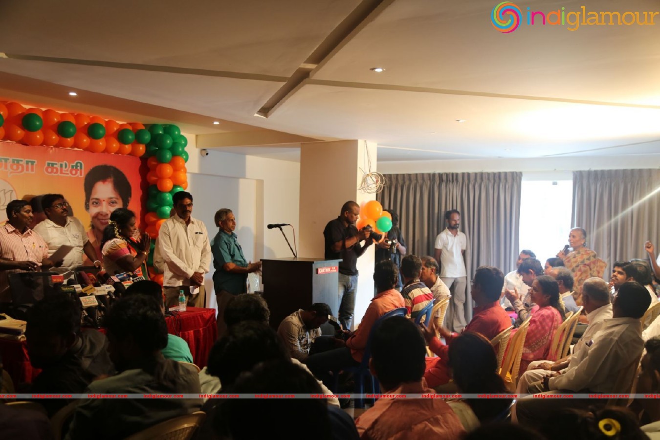 Powerstar Srinivasan campaign for BJP Candidates in Virugambakkam Event hd photo