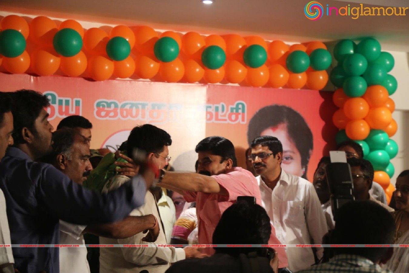Powerstar Srinivasan campaign for BJP Candidates in Virugambakkam Event hd photo