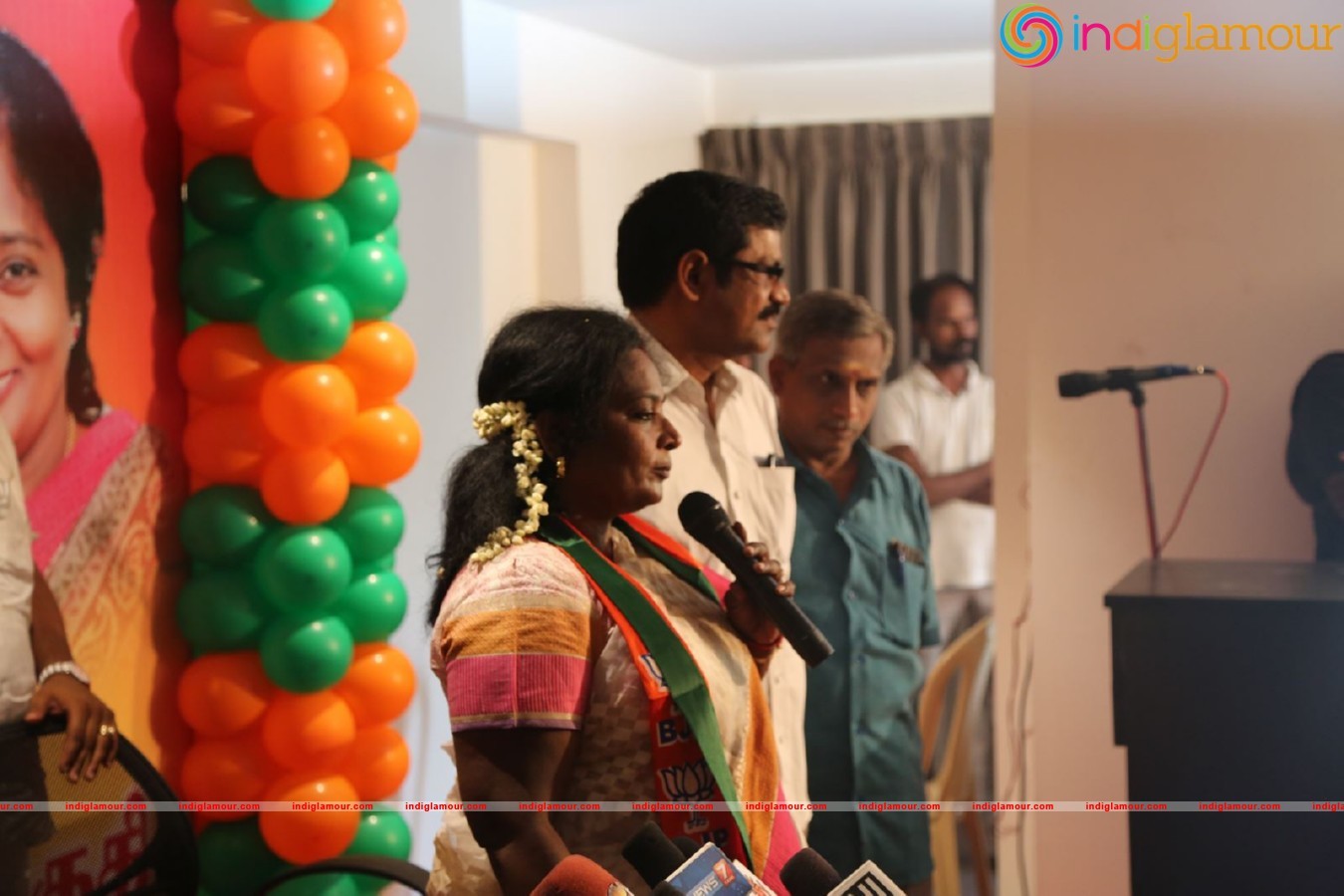 Powerstar Srinivasan campaign for BJP Candidates in Virugambakkam Event hd photo