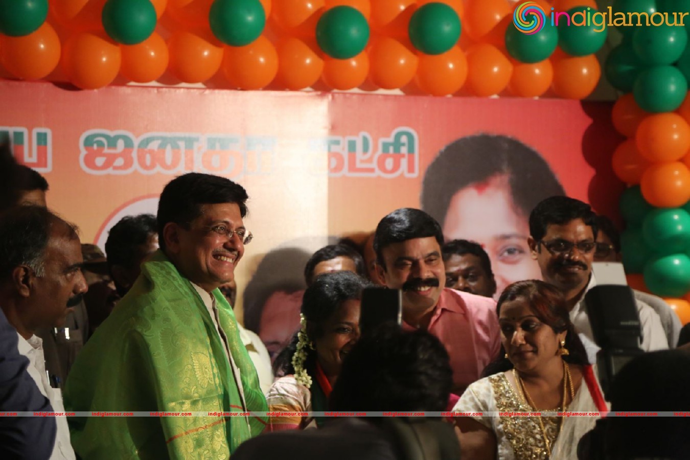 Powerstar Srinivasan campaign for BJP Candidates in Virugambakkam Event hd photo