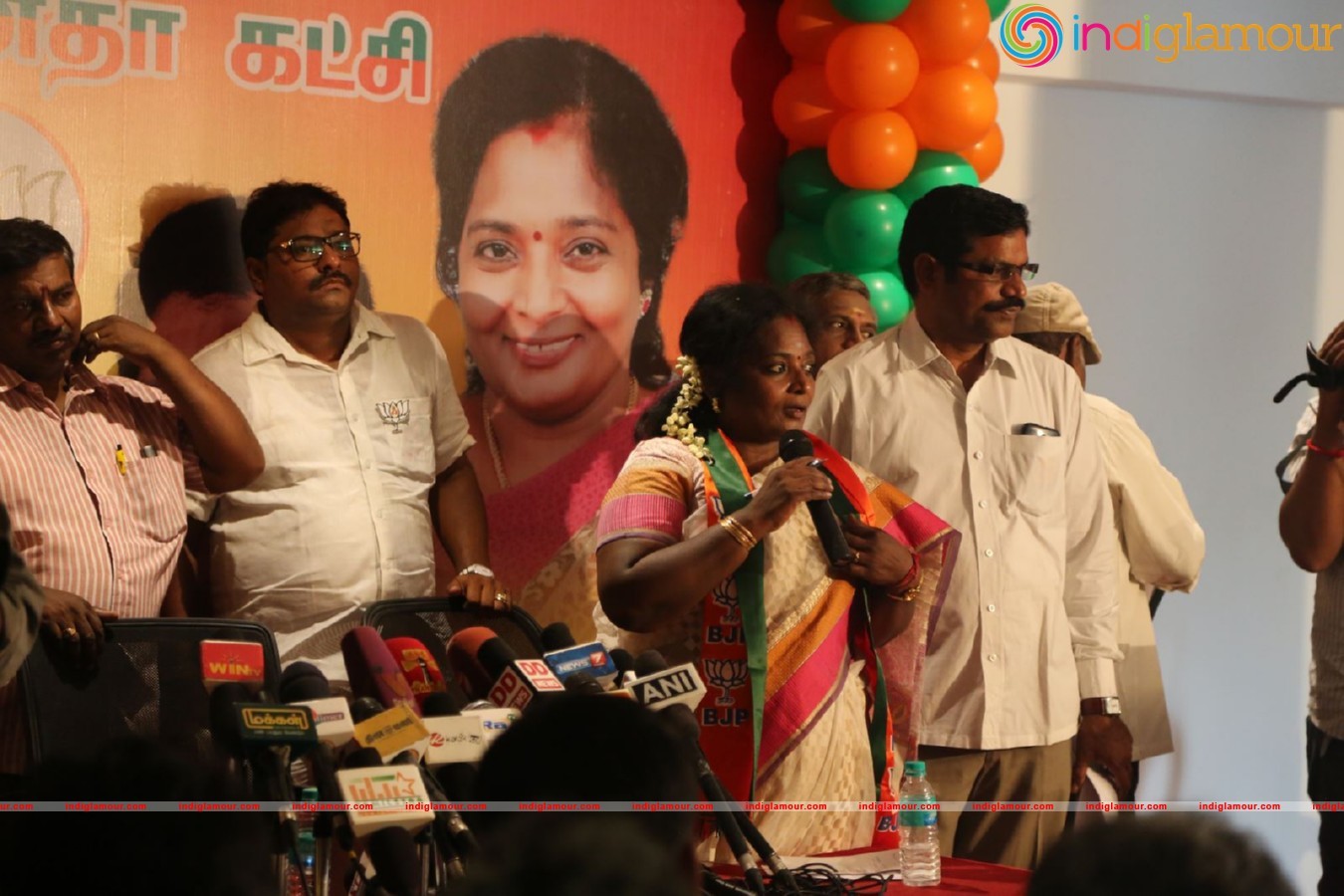 Powerstar Srinivasan campaign for BJP Candidates in Virugambakkam Event hd photo