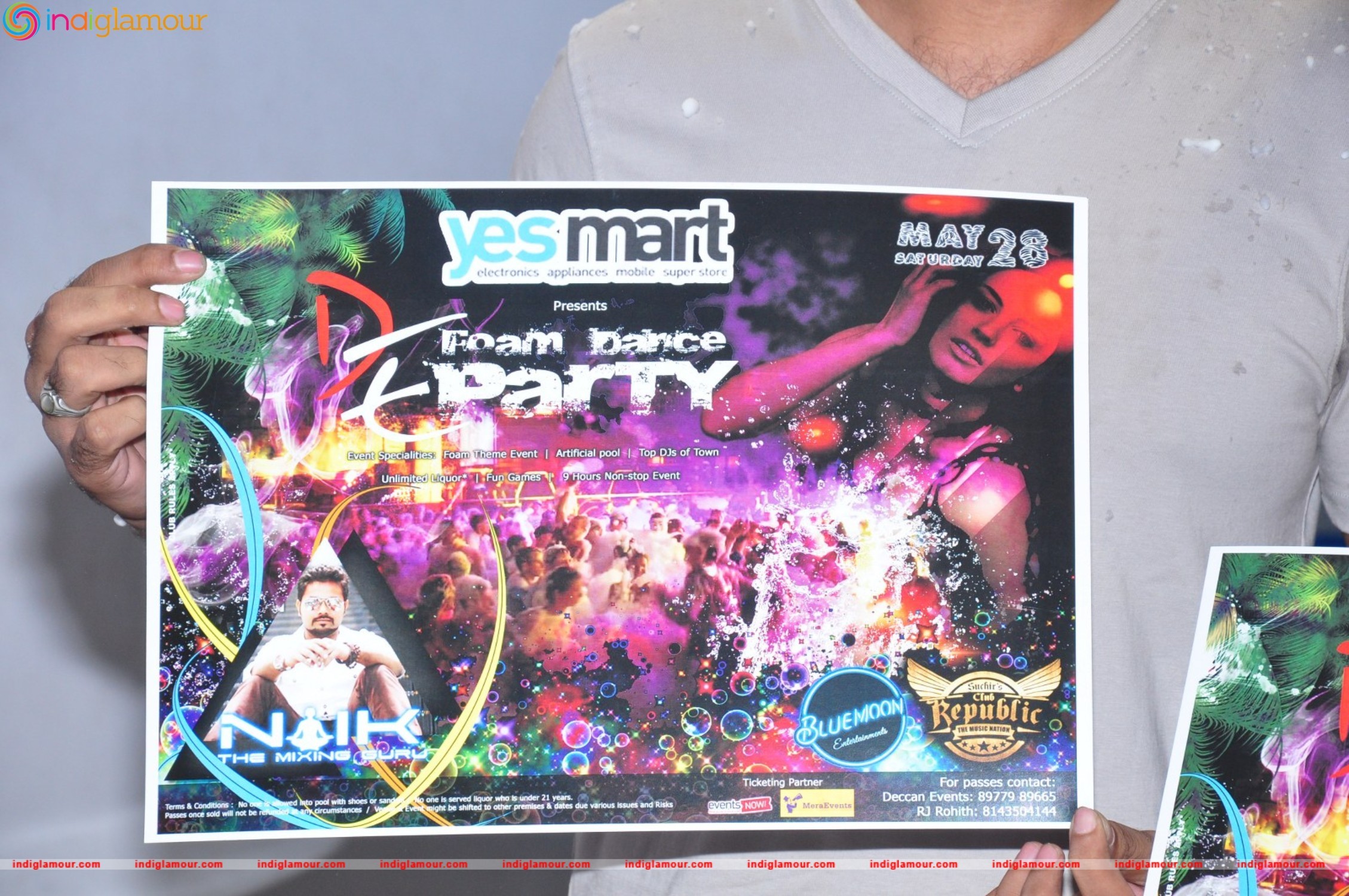 Yes Mart DJ Foam Dance Party Poster Launch Event hd photo